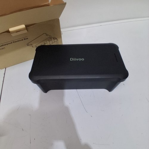 DIIVOO OUTDOOR WEATHERPROOF ELECTRICAL BOX WITH 4 CABLE SLOTS - 10.8" - BLACK (MODEL: WCB01) image 2