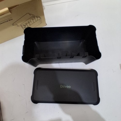 DIIVOO OUTDOOR WEATHERPROOF ELECTRICAL BOX WITH 4 CABLE SLOTS - 10.8" - BLACK (MODEL: WCB01) image 3
