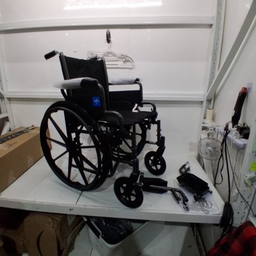 MEDLINE GUARDIAN K1 WHEELCHAIR - 16" SEAT - 300LBS CAPACITY - BLACK (MODEL: K1166N22S) image 2