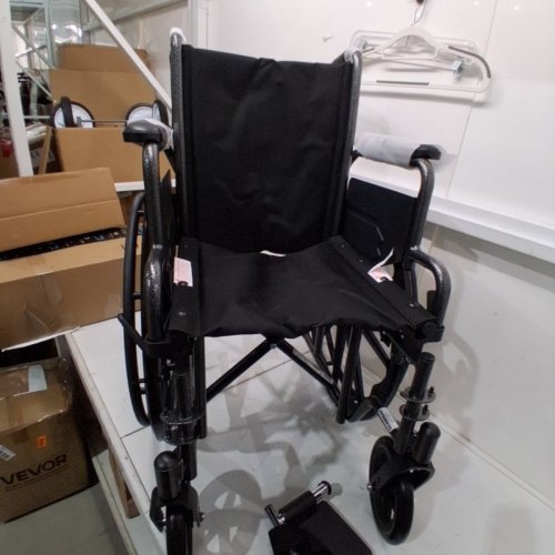 MEDLINE GUARDIAN K1 WHEELCHAIR - 16" SEAT - 300LBS CAPACITY - BLACK (MODEL: K1166N22S) image 4