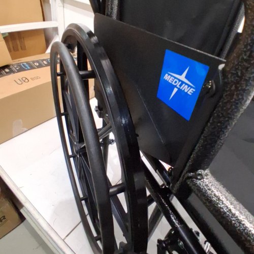 MEDLINE GUARDIAN K1 WHEELCHAIR - 16" SEAT - 300LBS CAPACITY - BLACK (MODEL: K1166N22S) image 5