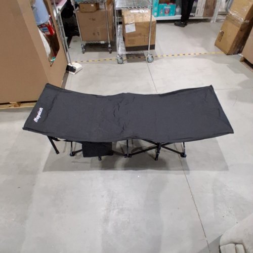 MOPAICOT FOLDING CAMPING COT WITH PILLOW - 450LBS CAPACITY - BLACK/GREY (MODEL: UXZ-1) image 3