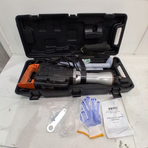 VEVOR HEAVY DUTY DEMOLITION ELECTRIC JACK HAMMER - 2200W 1350 BPM WITH CASE - ORANGE - (MODEL: JH-65A) image 2
