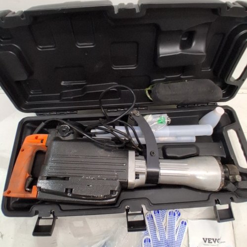 VEVOR HEAVY DUTY DEMOLITION ELECTRIC JACK HAMMER - 2200W 1350 BPM WITH CASE - ORANGE - (MODEL: JH-65A) image 3