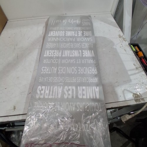 2PK FRENCH TEXT DECORATIVE WALL SIGNS - 32" x 12" - GRAY image 4