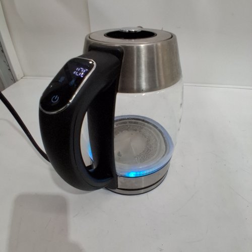 SALTON TEMPERATURE TOUCH CONTROL KETTLE - 1.7L - BRUSHED CHROME/CLEAR (MODEL: 1006368) image 4