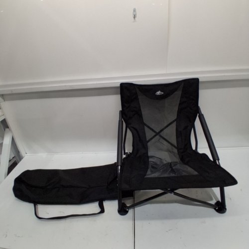 CASCADE MOUNTAIN TECH COMPACT LOW PROFILE BEACH OUTDOOR CAMPING CONCERT CHAIR WITH CARRY CASE - BLACK (MODEL: LPS-BK) image 2