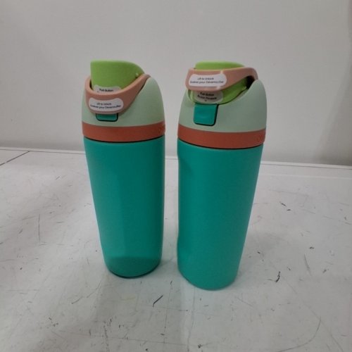 2PK OWALA FREESIP STAINLESS STEEL WATER BOTTLE WITH STRAW - 16 OZ - GREEN (MODEL: 2856617) image 3