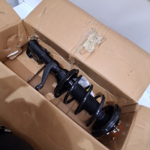 KYB STRUT-PLUS FRONT RIGHT COMPLETE STRUT ASSEMBLY WITH COIL SPRING FOR HONDA ELEMENT - BLACK (MODEL: SR4603) image 3
