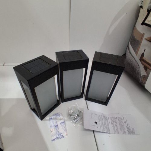 4PK NATURALLY SOLAR POWERED MODERN POST ACCENT LIGHTS - BLACK (MODEL: 2323096) image 2