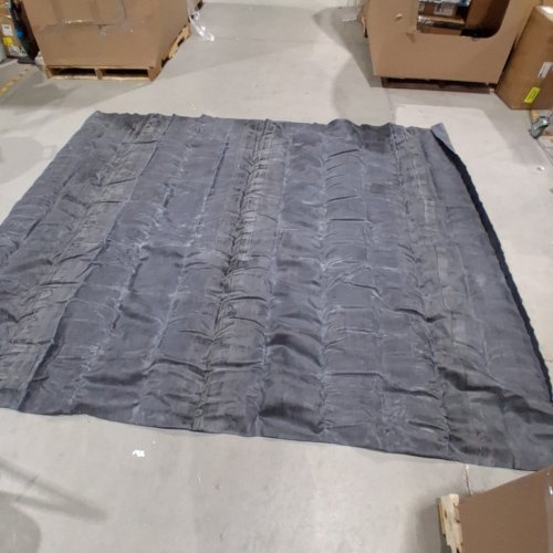 MULTI-PURPOSE HEAVY DUTY PVC RUBBER TARP - 114" X 92" - BLACK image 2