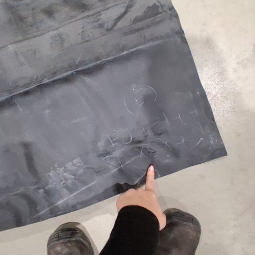 MULTI-PURPOSE HEAVY DUTY PVC RUBBER TARP - 114" X 92" - BLACK image 3