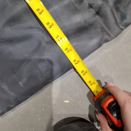 MULTI-PURPOSE HEAVY DUTY PVC RUBBER TARP - 114" X 92" - BLACK image 5