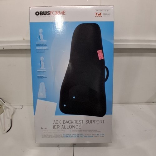 OBUSFORME HIGHBACK CHAIR CUSHION WITH BACKREST SUPPORT FOR PAIN RELIEF - BLACK image 4