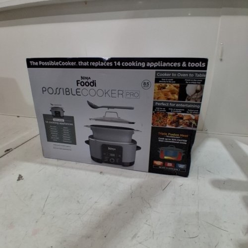 NINJA FOODI POSSIBLECOOKER PRO 8-IN-1 MULTI-COOK SLOW COOKER - 8.5QT - SEA SALT GREY (MODEL: MC1001GN) image 2
