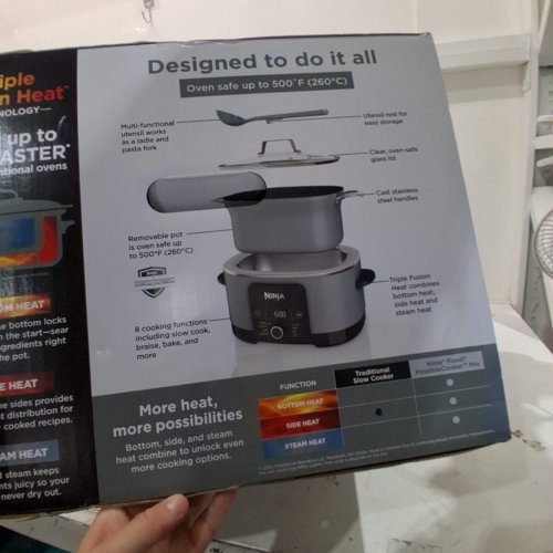 NINJA FOODI POSSIBLECOOKER PRO 8-IN-1 MULTI-COOK SLOW COOKER - 8.5QT - SEA SALT GREY (MODEL: MC1001GN) image 3