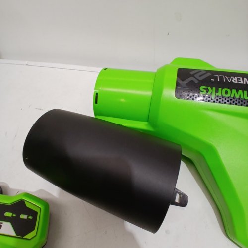 GREENWORKS BRUSHLESS AXIAL BLOWER FOR LAWN CARE AND MAINTENANCE - 24V/110 MPH/320CFM - GREEN/BLACK (MODEL: BLG306) image 4