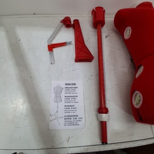 SINGER FEMALE ADJUSTABLE DRESS FORM - SMALL/MEDIUM (SIZE: 4-10) - RED (MODEL: DF150SM_RD) image 3