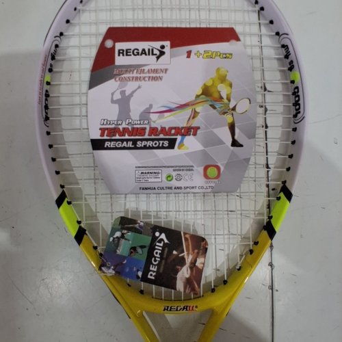 YOUTH REGAIL TENNIS RACKET - YELLOW AND WHITE image 2