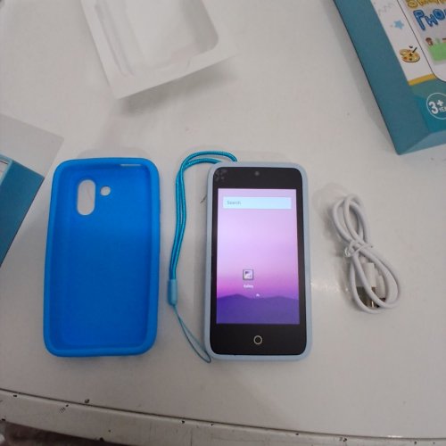KIDS EDUCATIONAL TOUCHSCREEN SMART PHONE TOY WITH DUAL CAMERA - AGES 3 TO 12 - LIGHT BLUE image 2