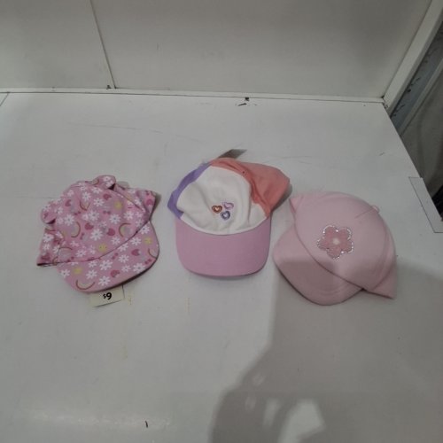 3PC GIRL'S ASSORTED SUN HATS - PINK image 2