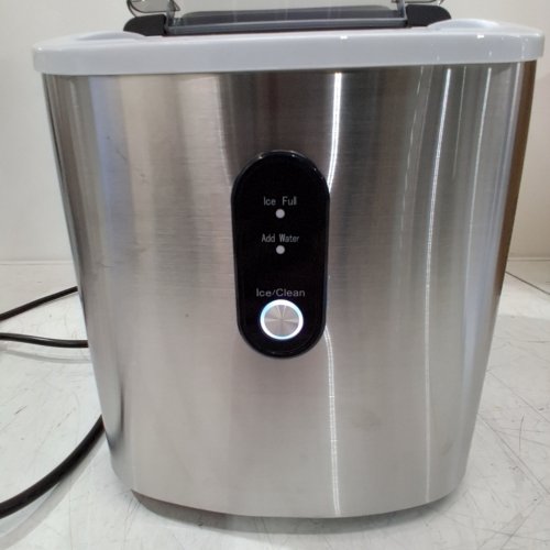 SIMZLIFE COUNTERTOP BULLET ICE MAKER MACHINE WITH HANDLE, BASKET AND SCOOP - STAINLESS STEEL/BLACK (MODEL: IM003-BS1-CAZX) image 2
