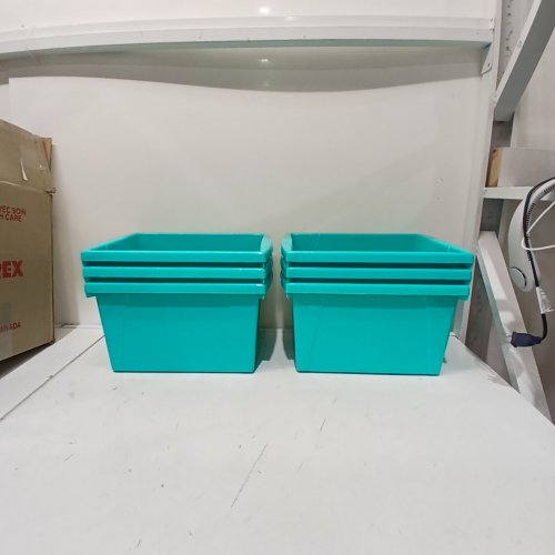 4PK STOREX STORAGE BIN - 4GAL - BLUE image 2