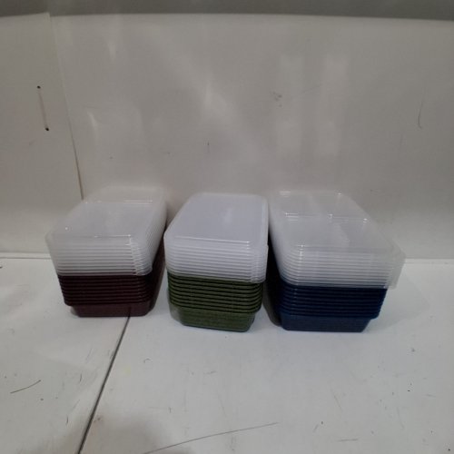 60PK BENTGO MEAL PREP CONTAINER KIT - RED / GREEN / BLUE image 2
