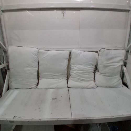 4X JOLLYVOGUE LUXURY BED SUPPORT PILLOWS WITH LINED EDGE DESIGN - WHITE image 2
