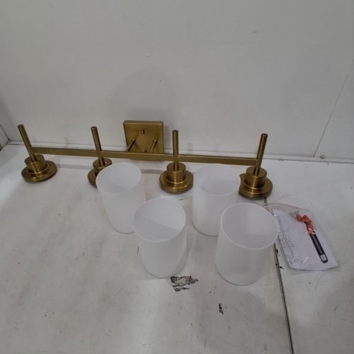 AONEON 4-LIGHTS WALL SCONCES BATHROOM VANITY FIXTURE - 30" X 6"X 11.7"- BRUSHED GOLD (MODEL: T001GD-L4) image 2