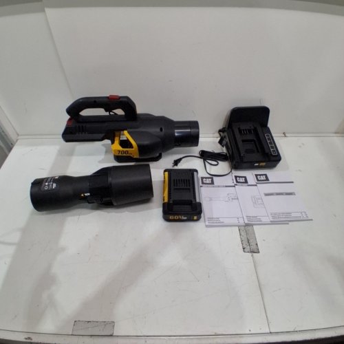 CAT CORDLESS LEAF BLOWER WITH 2.5AH BATTERY & CHARGER - 700CFM - 135MPH - 60V - BLACK (MODEL: DG650) image 7