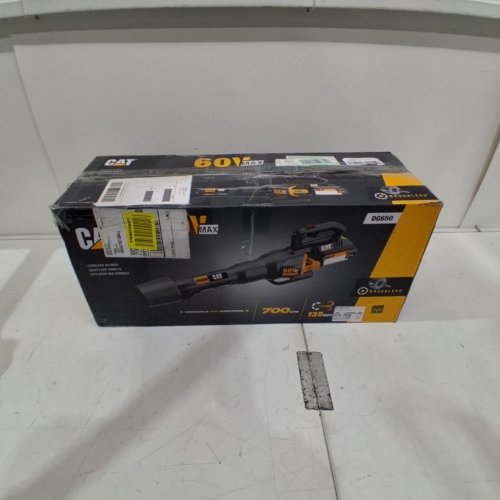 CAT CORDLESS LEAF BLOWER WITH 2.5AH BATTERY & CHARGER - 700CFM - 135MPH - 60V - BLACK (MODEL: DG650) image 8