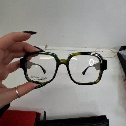 WOMENS DANSHARIAN LIMITED EDITION ASHOT SQUARE DEMO FRAMES GLASSES - DARK GREEN /TEAL (STYLE: DN04202AU) image 6
