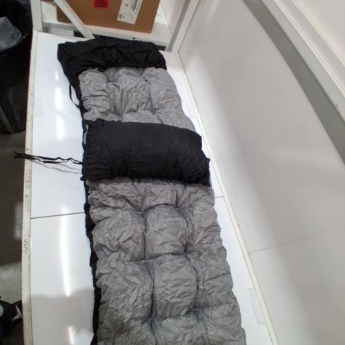 NAIZEA 2 SIDED MATTRESS FOR SLEEPING COT - 75"X28"X3.3" - BLACK/GREY image 2
