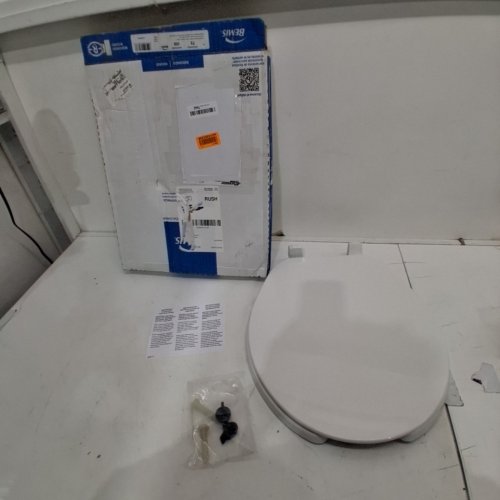 BEMIS OPEN FRONT TOILET SEAT, ROUND, WHITE (MODEL: 75 000) image 2