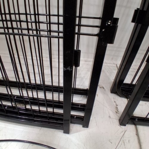 BESTPET 8-PANEL HEAVY DUTY PET PLAYPEN - OUTDOOR OR INDOOR EXERCISE PEN FOR CATS, DOGS - 40" - BLACK (MODEL: HP4032-8-BLACK) image 5