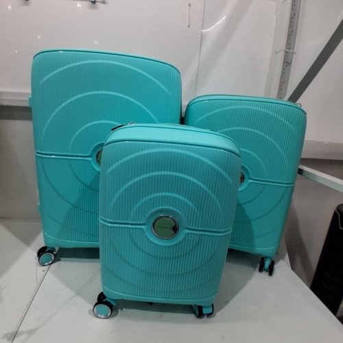 3PC TRAVELHOUSE HARDSHELL EXPANDABLE LUGGAGE SUITCASE SET WITH SWIVEL WHEELS AND TSA LOCKS - 20"/24"/28" - LAKE BLUE image 2