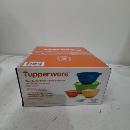8PC TUPPERWARE WONDERLIER COLLECTION FOOD STORAGE CONTAINERS - BLUE/GREEN/YELLOW/ORANGE-(MODEL:1995488) image 3