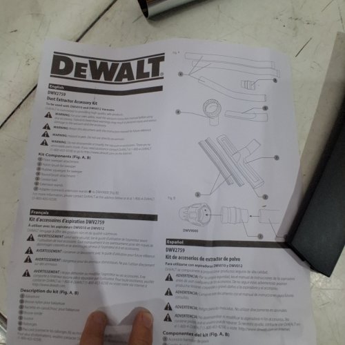 5PC DEWALT DUST EXRACTOR ACCESSORY KIT (DWV2759) image 3