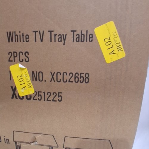2PK GARDEN 4 YOU FOLDING TRAY TABLE WITH NO ASSEMBLY REQUIRED - 15FT X 18.9FT X 26FT - WHITE (MODEL: XCC2658) image 2