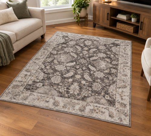 WASHLUXE AREA RUG - 5FT X 7FT - GREY VINTAGE (MODEL: TNC-33717) image 2
