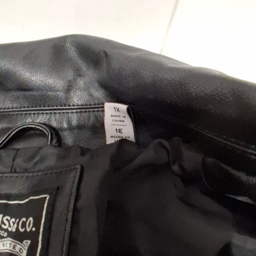 WOMEN'S LEVI'S FAUX LEATHER BELTED MOTORCYCLE JACKET - 1X - BLACK (STYLE: LW8WU808) image 3