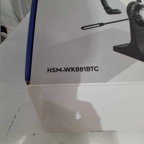 WANTEK BLUETOOTH HEADSET WITH MIC AND AI NOISE CANCELLING ADJUSTABLE MICROPHONE CHARGING DOCK - BLACK (MODEL: HSM-WK881BTC) image 3