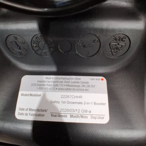 SAFETY 1ST 2-IN-1 LIGHTWEIGHT GROWMATE BELT-POSITIONING BOOSTER CAR SEAT WITH HIGH-BACK TO BACKLESS & ADJUSTABLE HEADREST- BLACK (MODEL:22267CHHR) image 2