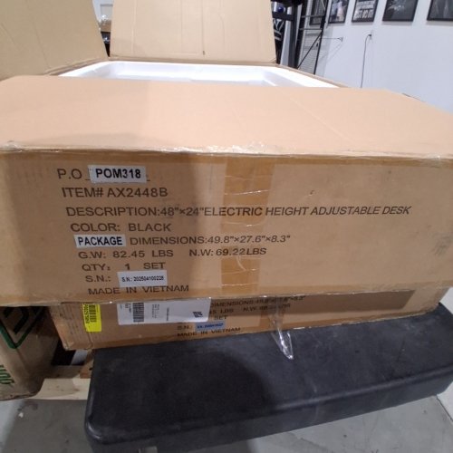 MOTIONWISE M1 SERIES ADJUSTABLE ELECTRIC STANDING DESK - BLACK - 24" X 48" (MODEL: AX2448B) image 4