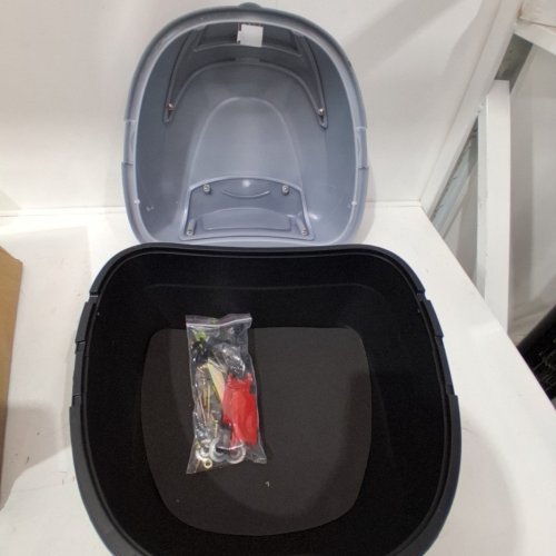 MOTORCYCLE LOCKABLE TAIL TOP BOX CASE WITH LIGHT - BLUE/BLACK image 3