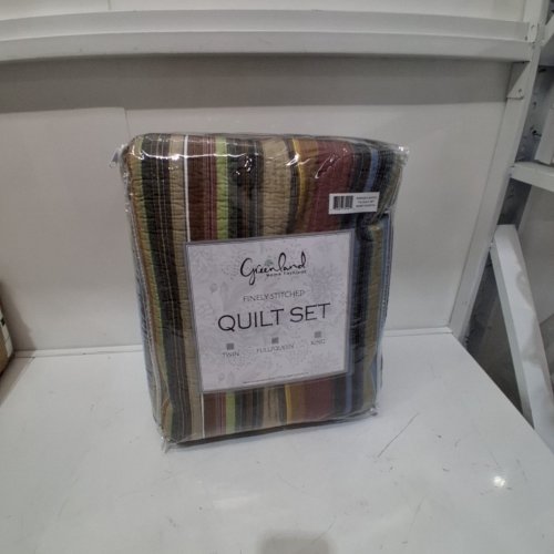 3PC GREENLAND HOME DURANGO FINELY STITCHED REVERSIBLE QUILT SET FULL/QUEEN/90" X 90", EARTH THEME COLOURS image 2