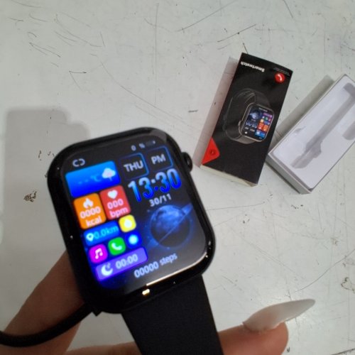 MINGDALN WATERPROOF SMART WATCH - COMPATIBLE WITH ANDROID & IPHONE - BLACK (MODEL : 00605556942783) image 2