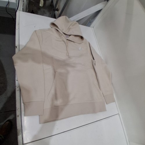 MEN'S REEBOK FLEECE HOODIE - MEDIUM - BEIGE image 2