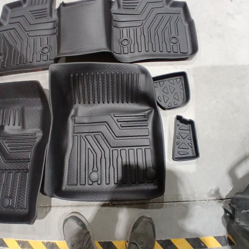 6PC KUST FLOOR MATS AND TRUNK MAT FLOOR CARGO LINERS ALL WEATHER CARPET MATS - FOR 2021-2023 NISSAN ROGUE 2 ROW SEAT - BLACK image 3